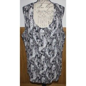 Sag Harbor Womens Sleeveless Tucked Stretchy Tank Top Sz Plus 3X Atleisure GUC